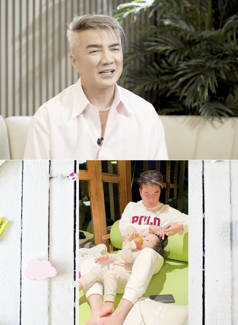  
Vừa cho bé uống sữa, anh vừa xoa đầu cho con thấy thoải mái. - Tin sao Viet - Tin tuc sao Viet - Scandal sao Viet - Tin tuc cua Sao - Tin cua Sao