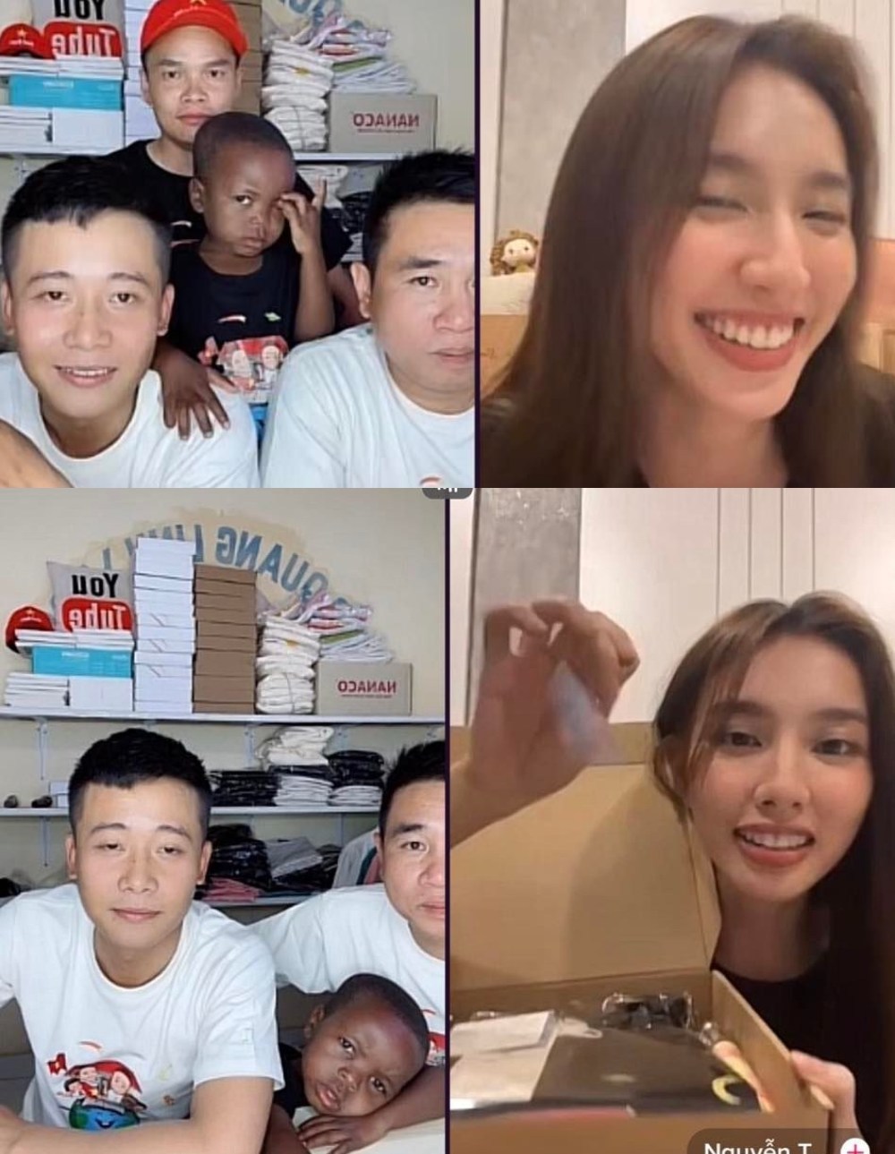  Dù buồn ngủ nhưng Lôi Con vẫn cố gắng ngồi nghe livestream. (Ảnh: TikTok Phạm Quang Linh)