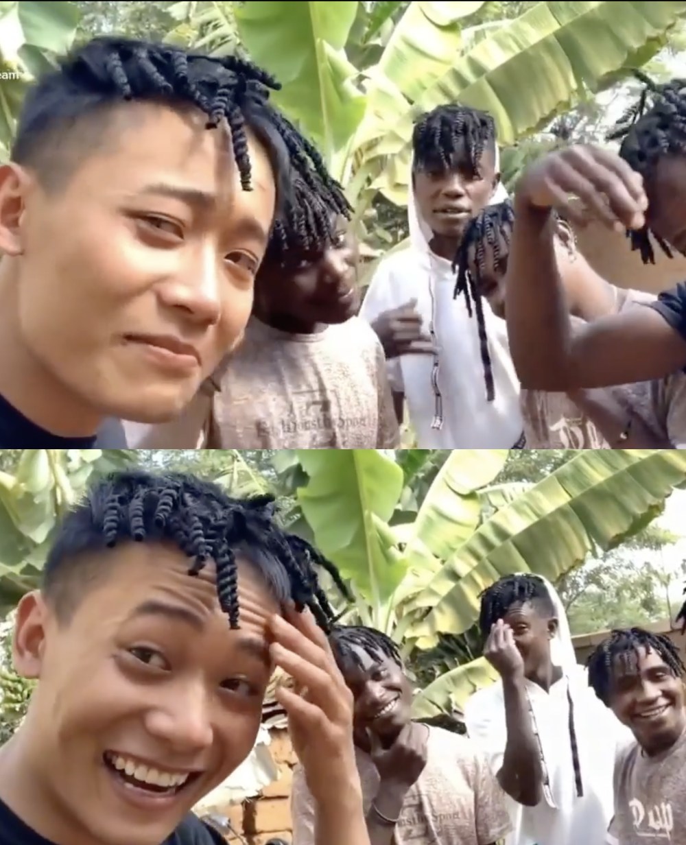  Nam YouTuber cũng từng tết tóc giống mấy anh em châu Phi. (Ảnh: TikTok Angola's)