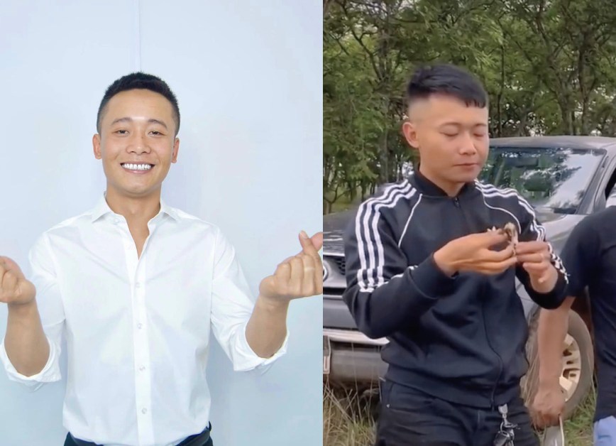  Hình ảnh trước và sau khi Quang Linh được tạo kiểu tóc riêng. (Ảnh: FB Quang Linh Vlogs)