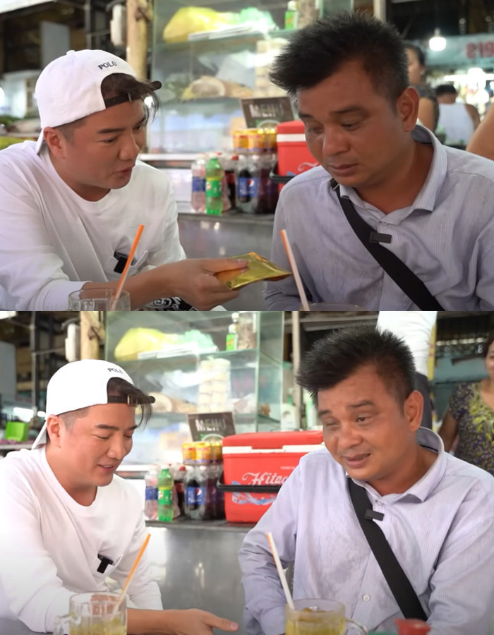 Mr. Đàm đã bí mật đến gặp anh Hồng và hỗ trợ anh. (Ảnh chụp màn hình YT Đàm Vĩnh Hưng)