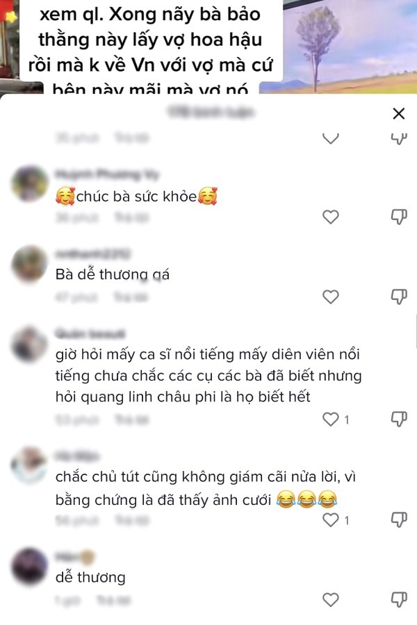  
Nhiều người đã để lại bình luận dưới đoạn clip. (Ảnh: Chụp màn hình TikTok T.T.H.N)