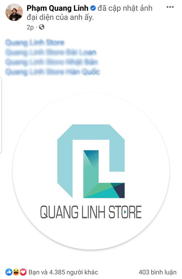  
Quang Linh đổi ảnh đại diện nhưng có gì đó sai sai. (Ảnh: Chụp màn hình Facebook Phạm Quang Linh)