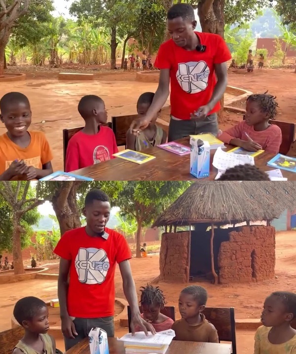  Lindo mở lớp học tiếng Việt dạy cho các bạn nhỏ ở Angola. (Ảnh: YouTube Lindo Vlogs - Cuộc Sống ở Châu Phi)