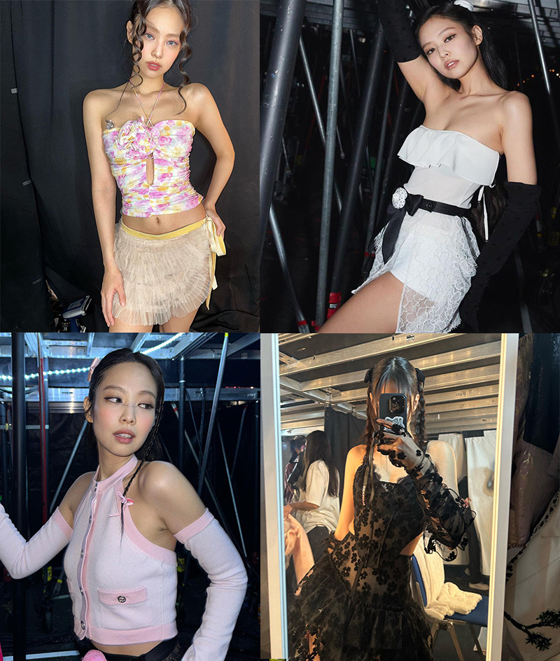  
Jennie mỗi đêm diễn đều chuẩn bị một outfit khác nhau cho sân khấu solo. (Ảnh: Instagram @jennierubyjane)
