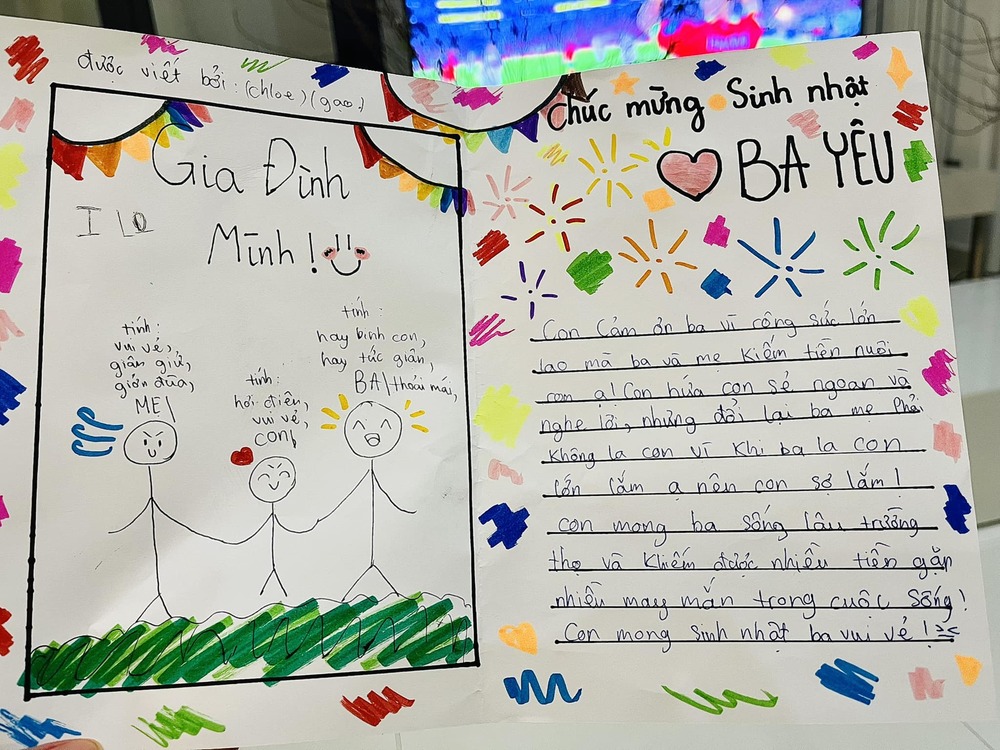 Ái nữ 9 tuổi Công Vinh - Thủy Tiên nhắn chúc sinh nhật ý nghĩa tới ba