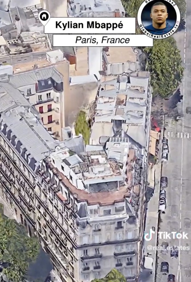  
The expensive mansion of superstar Kylian Mbappé.  (Photo: TikTok Global Real Estate screenshot)