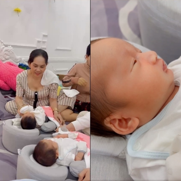  Các nhóc tỳ được nhiều người thay phiên chăm sóc. (Ảnh: FB Ka Ka - Muội Muội)