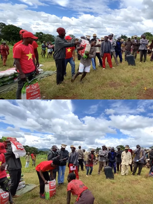  Những túi gạo này sẽ giúp họ được no hơn trong những ngày tới. (Ảnh: Chụp màn hình Đông Paulo Vlogs - Cuộc Sống ở Châu Phi)