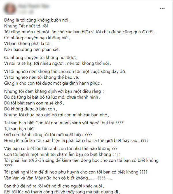  
Bài viết mới đây của mẹ Thùy Tiên khiến dư luận đặc biệt chú ý. (Ảnh: FB HTT) - Tin sao Viet - Tin tuc sao Viet - Scandal sao Viet - Tin tuc cua Sao - Tin cua Sao