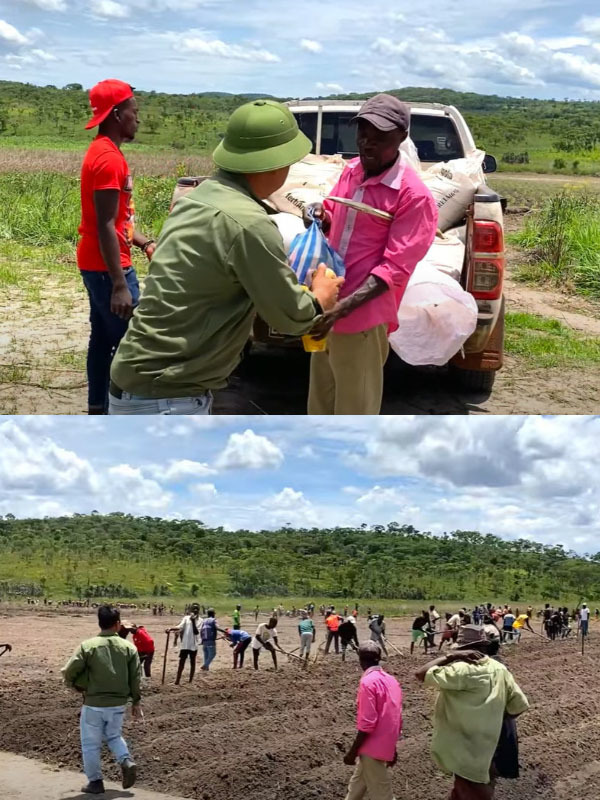 Kể từ khi có team Quang Linh, cuộc sống của bà con có nhiều thay đổi. (Ảnh: Chụp màn hình YouTube Đông PauLo Vlogs - Cuộc Sống ở Châu Phi)