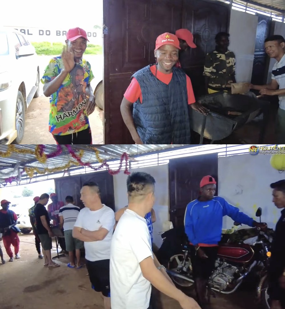  Ai cũng cố gắng có mặt từ sớm. (Ảnh: Chụp màn hình Nguyễn Tiến - Cuộc Sống ở Châu Phi)