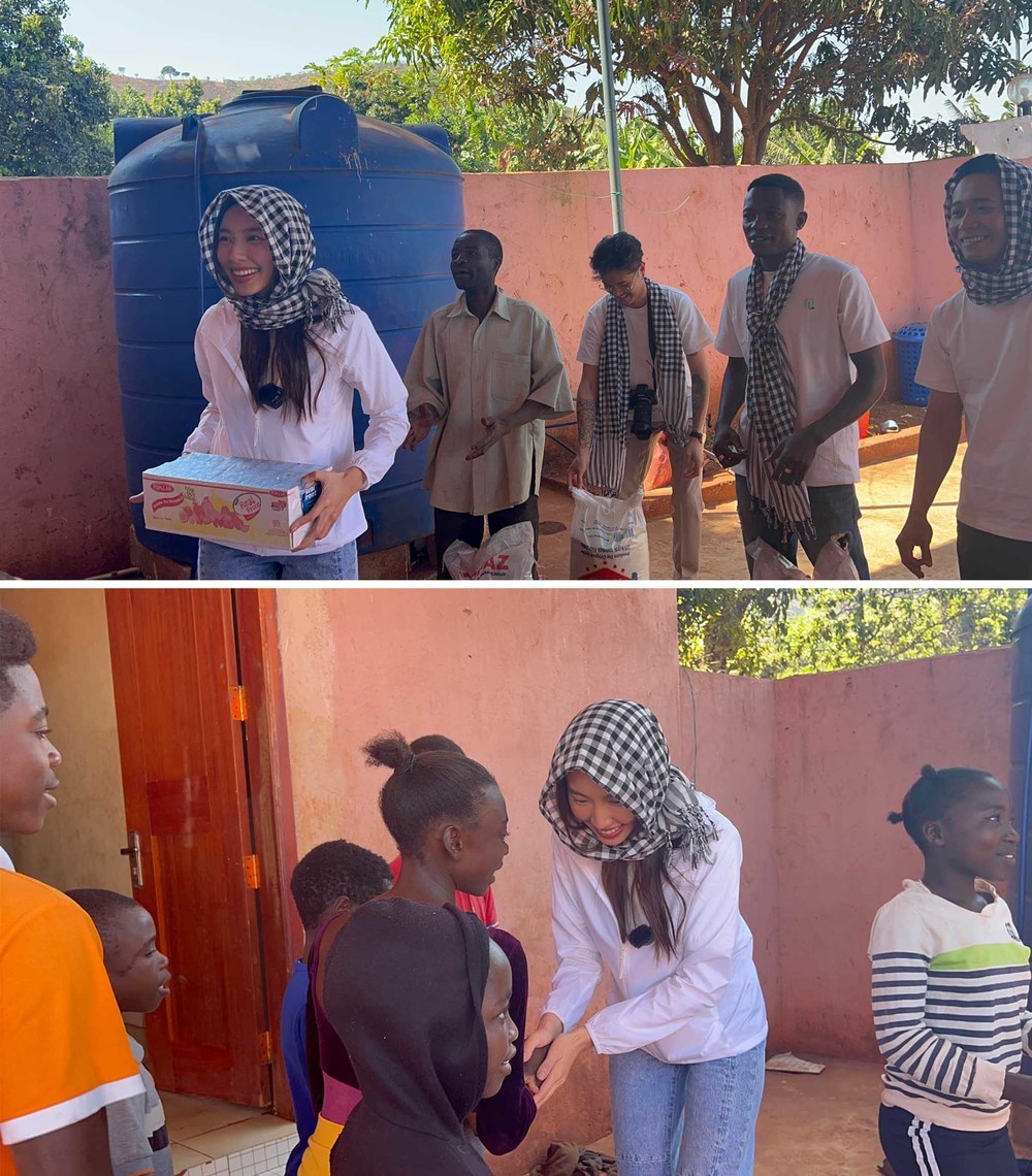  Cô giúp đỡ cho nhiều trẻ em nghèo. (Ảnh: Quang Linh Vlogs)