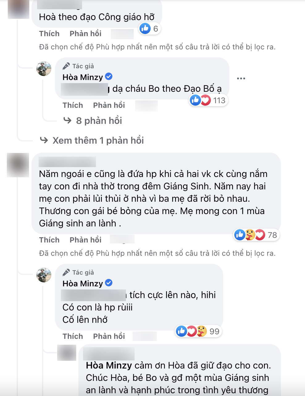  Hòa Minzy cho biết cô vẫn cho con trai theo đạo Công giáo của bố. (Ảnh: FB Hòa Minzy) - Tin sao Viet - Tin tuc sao Viet - Scandal sao Viet - Tin tuc cua Sao - Tin cua Sao