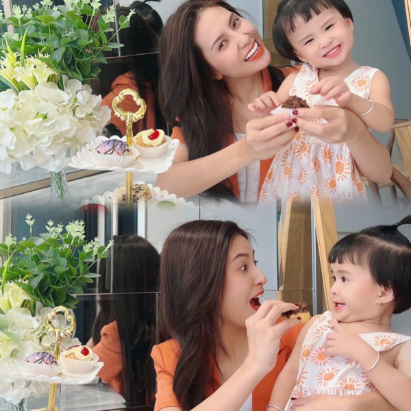  
Nữ diễn viên thường xuyên chia sẻ khoảnh khắc xinh đẹp của hai mẹ con. (Ảnh: FB Thiên An)