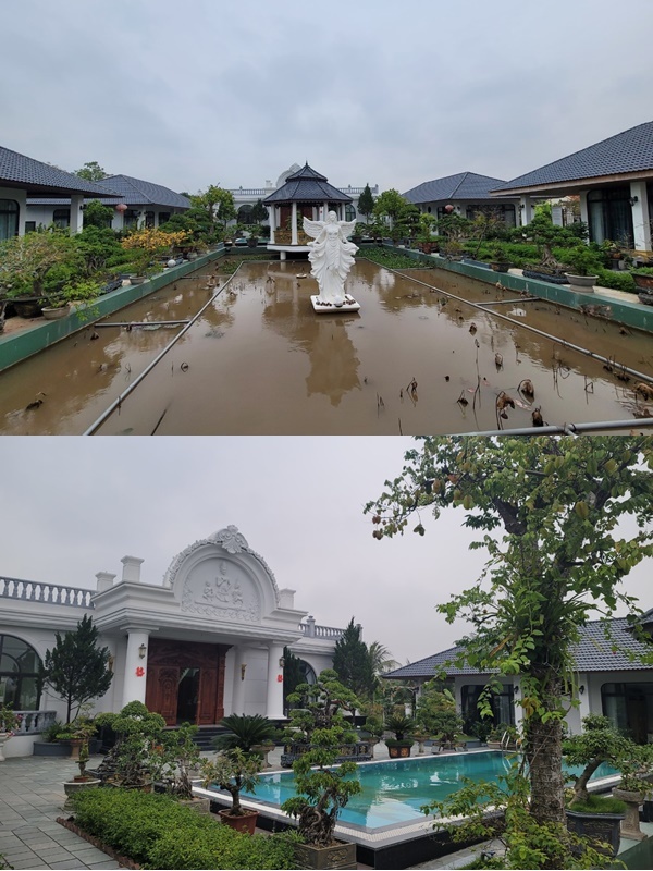  
Từ mảnh đất sình lầy, giờ đây đã trở thành căn nhà hoành tráng. (Ảnh: Người Đưa Tin)