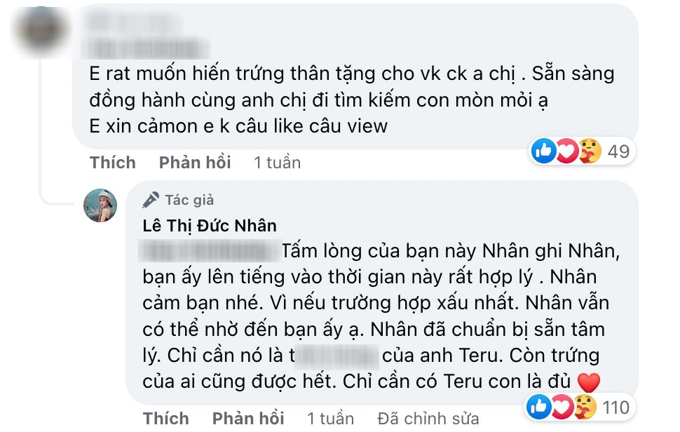  
Cô rất biết ơn vì mọi người đã sẵn sàng giúp đỡ mình. (Ảnh: FB Lê Thị Đức Nhân)