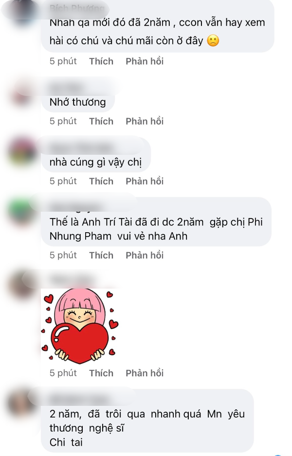  
Khán giả cũng tỏ lòng thương nhớ sau 2 năm cố nghệ sĩ ra đi. (Ảnh: FB Việt Hương)