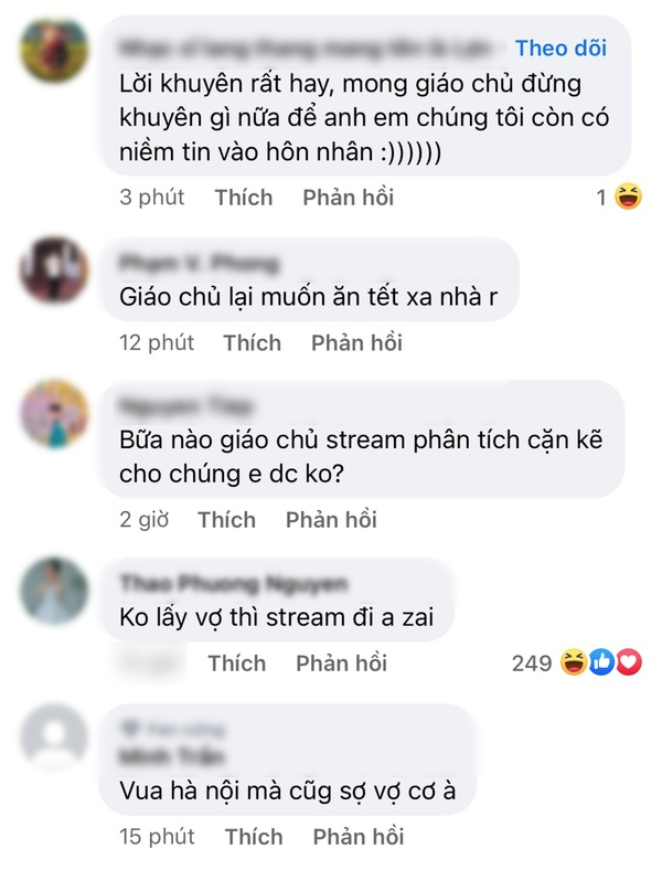  Không ít người hâm mộ khuyên Mimosa stream bởi anh đã tạm dừng công việc khá lâu. (Ảnh: FB Chu Việt Dũng)