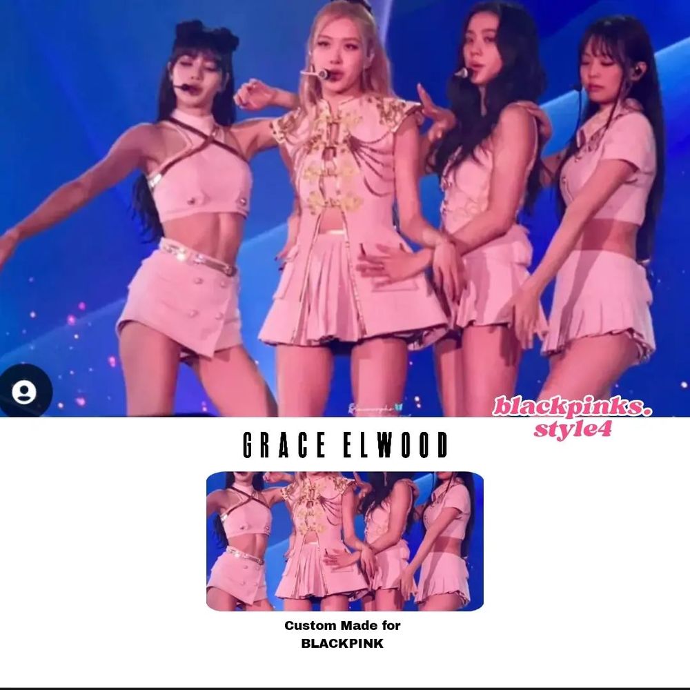  BLACKPINK wears custom-made outfits. (Photo: Instagram @blackpinks.style4)