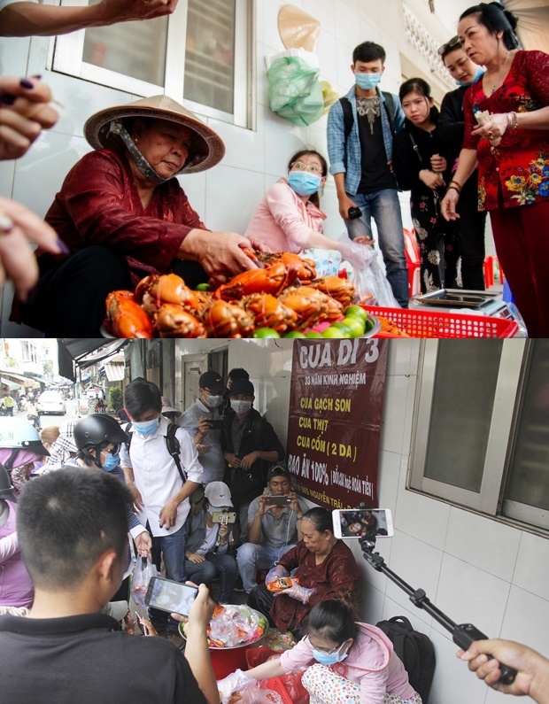 Hình ảnh vắng vẻ tại quầy hàng của dì Ba cách đây vài tháng.