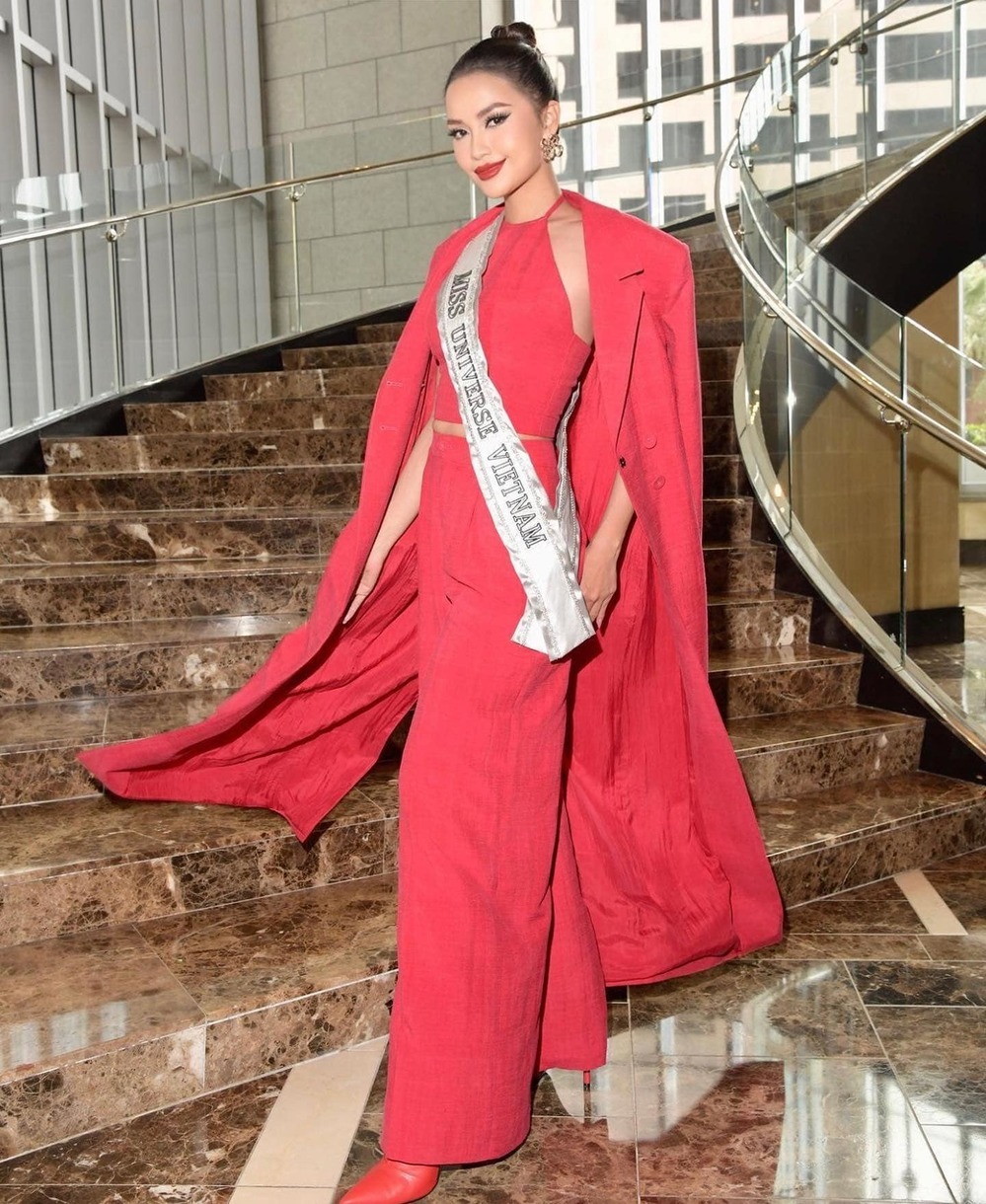  
Ngọc Châu vừa nhập cuộc Miss Universe 2022 tại Mỹ. (Ảnh: MUVN)