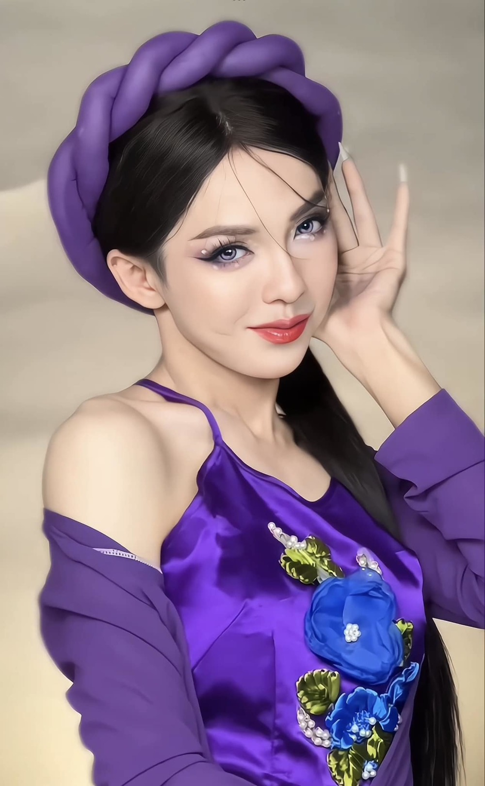  
"Má Cám" trong hình ảnh Thị Mầu. (Ảnh: Võ Thành Ý)