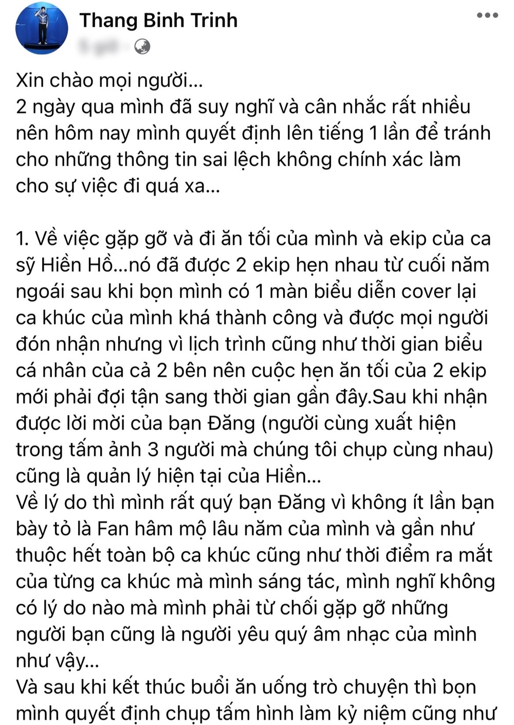 Giọng ca 8X tiết lộ vì quý mến quản lý Hiền Hồ nên đồng ý đi ăn. (Ảnh: Trinh Thang Binh)  
Giọng ca 8X tiết lộ vì quý mến quản lý Hiền Hồ nên đồng ý đi ăn. (Ảnh: Trinh Thang Binh) - Tin sao Viet - Tin tuc sao Viet - Scandal sao Viet - Tin tuc cua Sao - Tin cua Sao