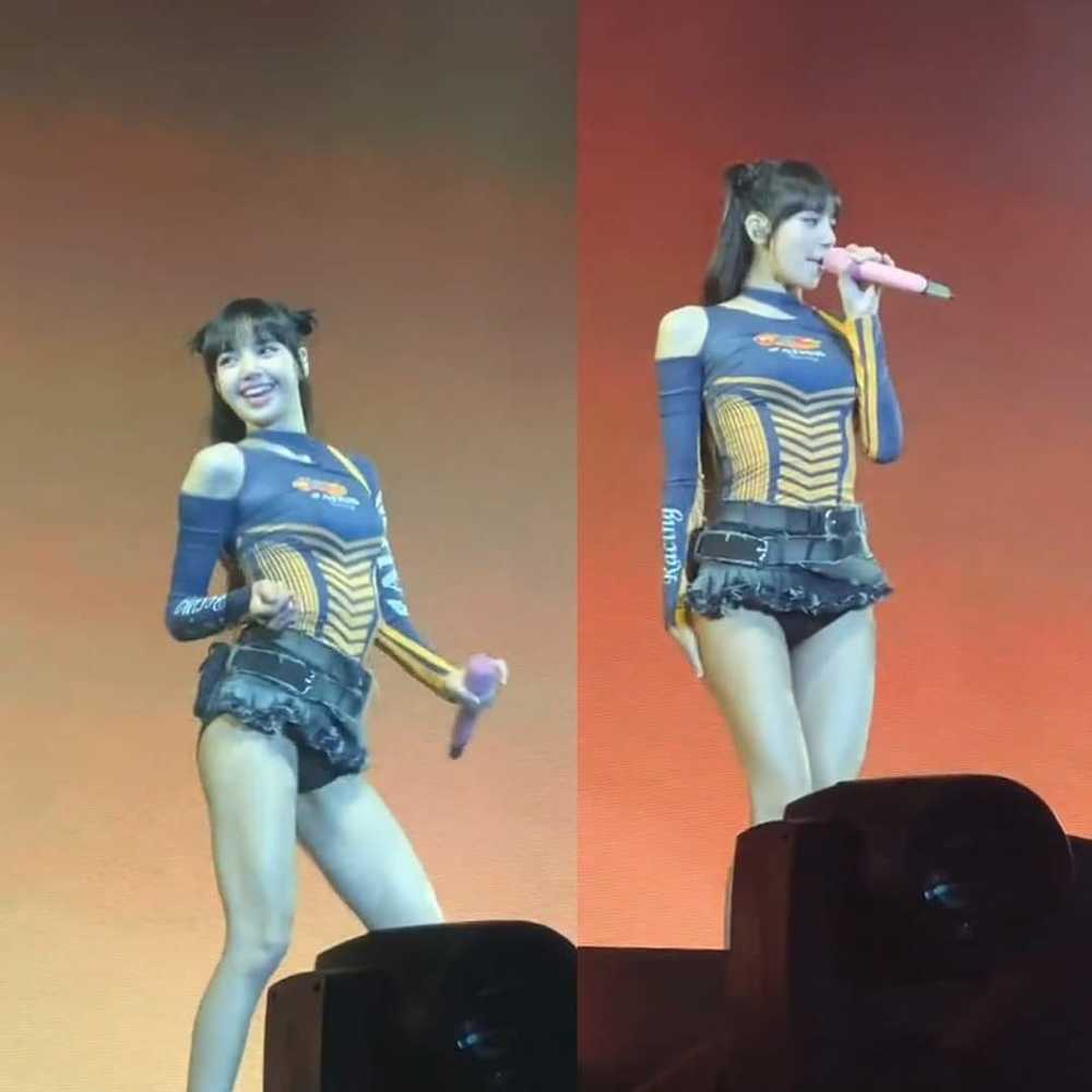  
Outfit is causing Lisa a lot of controversy because it can't cover much.  (Photo: @lilioflu)