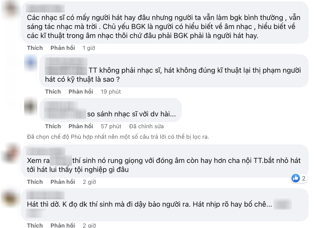  
Khán giả tranh cãi về phần thể hiện của Trấn Thành khi ngồi ghế ban giám khảo cuộc thi hát. (Ảnh: Page K.)