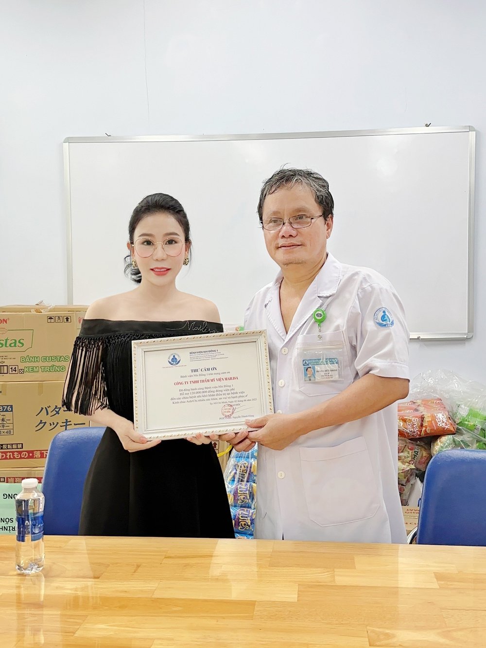  
Nữ doanh nhân nhận thư cảm ơn từ bệnh viện Nhi Đồng 1