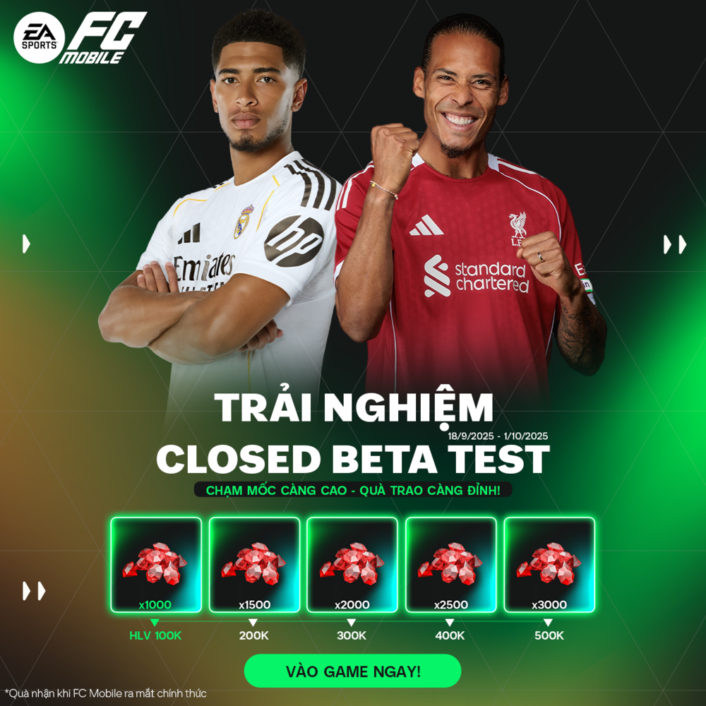 Sự kiện chào mừng bản Closed Beta Test   
Sự kiện chào mừng bản Closed Beta Test