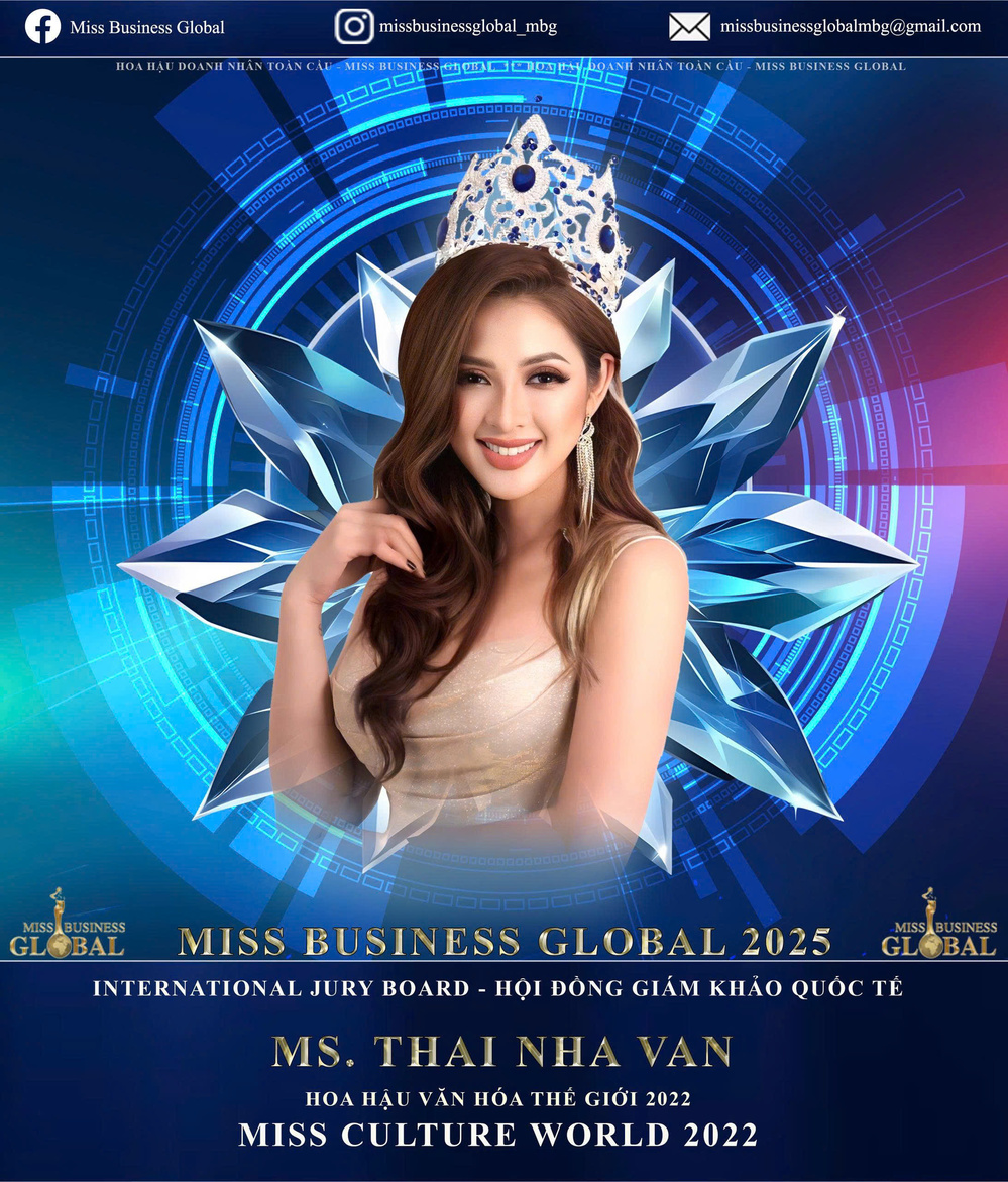 Đây là lần thứ ba liên tiếp Thái Nhã Vân ngồi ghế giám khảo của Miss Business Global.
Đây là lần thứ ba liên tiếp Thái Nhã Vân ngồi ghế giám khảo của Miss Business Global.