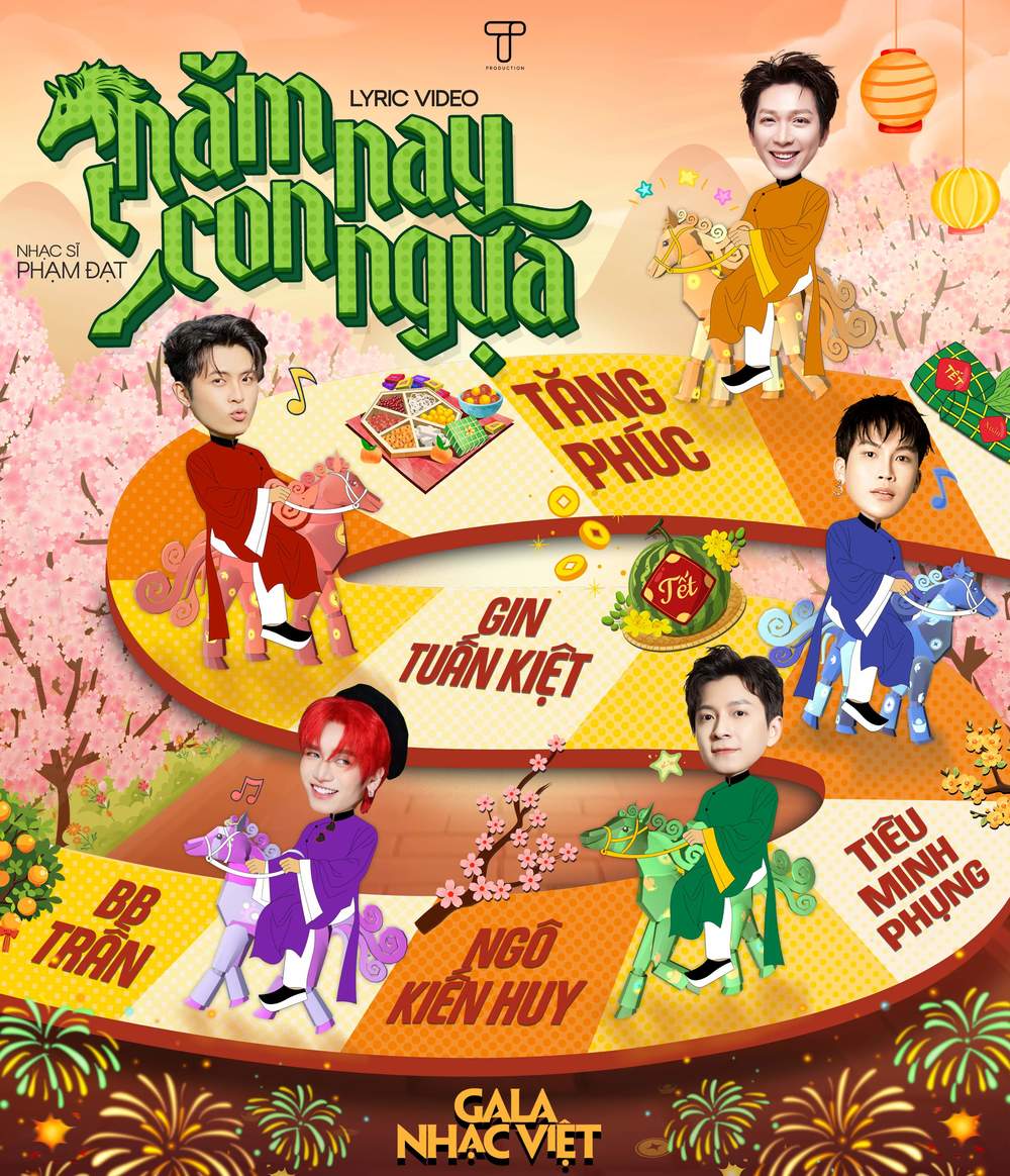 Các nghệ sĩ tham gia dự án "Năm nay con ngựa".
Các nghệ sĩ tham gia dự án "Năm nay con ngựa".