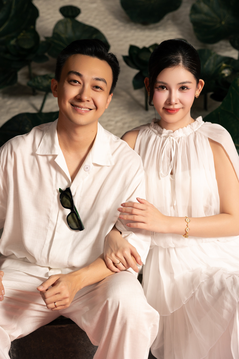 Vợ chồng Hoa hậu Lê Âu Ngân Anh.
Vợ chồng Hoa hậu Lê Âu Ngân Anh.