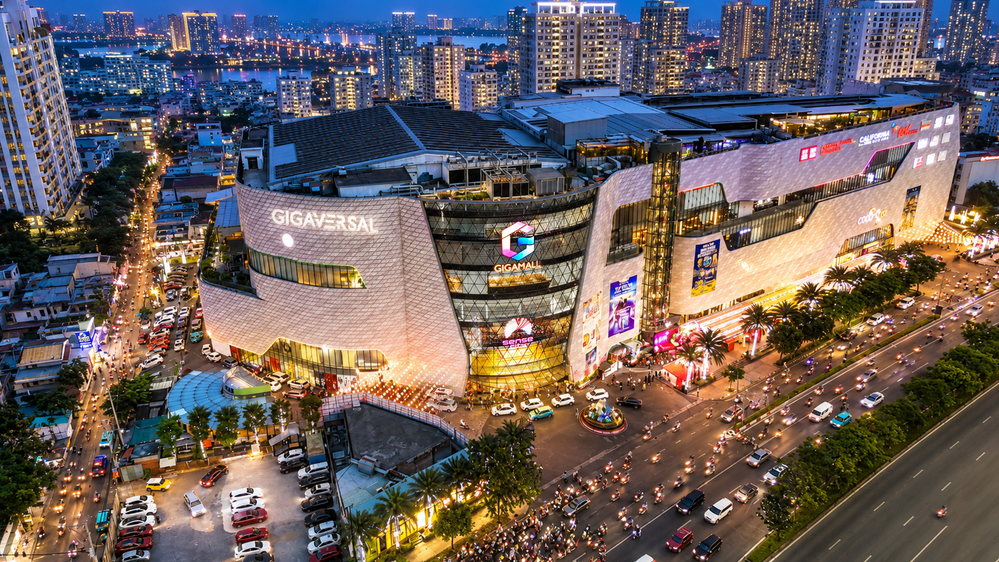 Gigaversal - công viên công nghệ giải trí đa tầng đẳng cấp quốc tế trong lòng TTTM Gigamall.
Gigaversal - công viên công nghệ giải trí đa tầng đẳng cấp quốc tế trong lòng TTTM Gigamall.