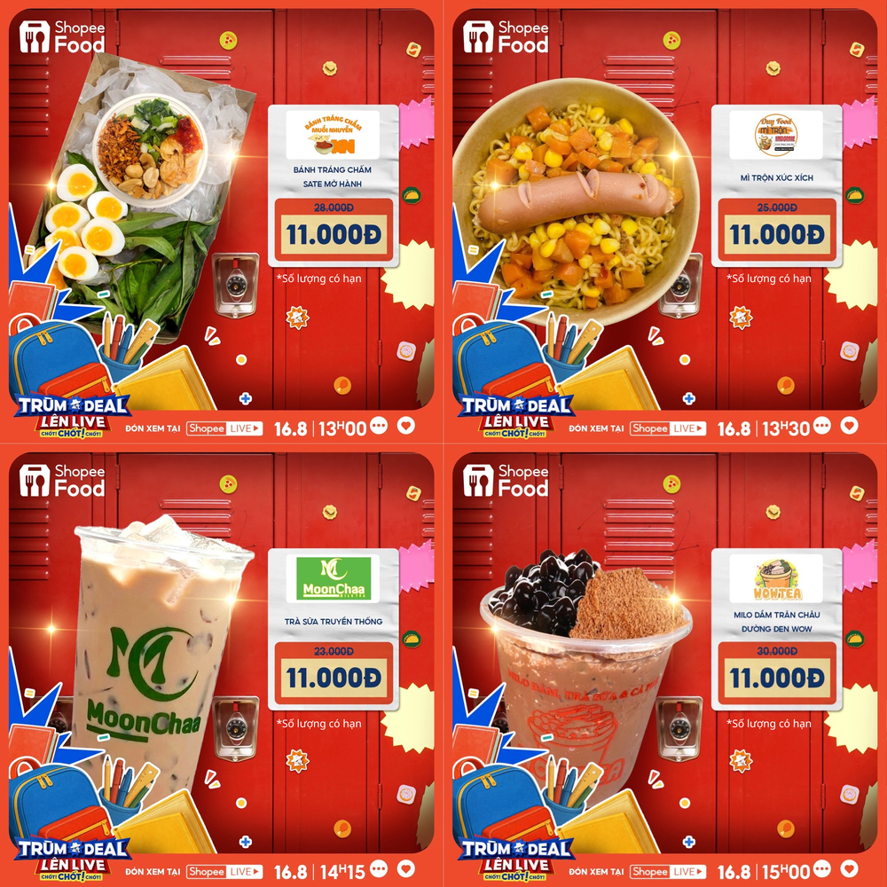 Chỉ cần canh đúng giờ, những món quen thuộc trong menu học đường có thể về tay với mức giá chỉ 11.000 đồng.
Chỉ cần canh đúng giờ, những món quen thuộc trong menu học đường có thể về tay với mức giá chỉ 11.000 đồng.