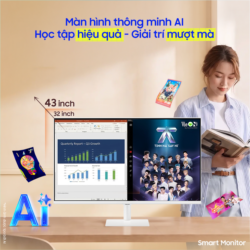 Màn hình thông minh M7 M70F 4K Samsung Vision AI mang đến nhiều trải nghiệm giải trí thú vị.
Màn hình thông minh M7 M70F 4K Samsung Vision AI mang đến nhiều trải nghiệm giải trí thú vị.