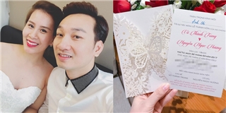 Lộ diện thiệp cưới của MC Thành Trung và bạn gái kém 9 tuổi