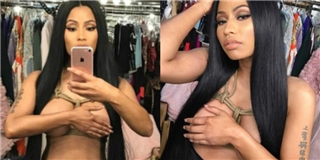 Fan “choáng” khi Nicki Minaj khoe ngực “khủng” đón lễ Phục Sinh