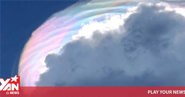 Kỳ lạ đám mây “kì lân 7 sắc” mang đến may mắn cho người ngắm nhìn