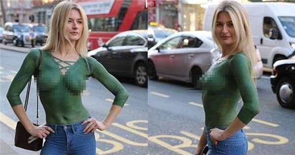Ai cũng nóng mắt với cô nàng liều lĩnh để ngực trần dạo phố