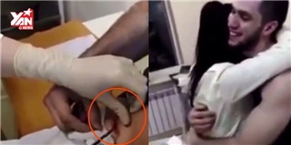 Nữ y tá khóc oà khi tìm thấy "dị vật" trong vết thương ở bụng bạn trai