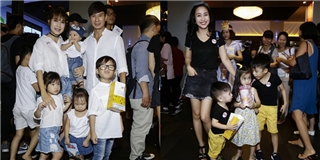 Loạt gia đình đông con nhất showbiz nô nức đưa nhau đi xem phim