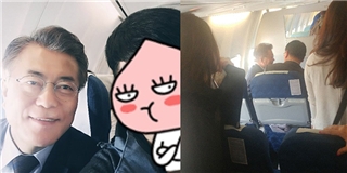 Ấn tượng với hình ảnh giản dị khi đi máy bay của Tân Tổng thống Hàn