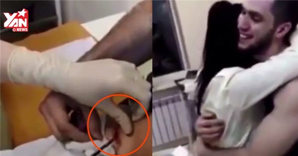 Nữ y tá khóc oà khi tìm thấy "dị vật" trong vết thương ở bụng bạn trai