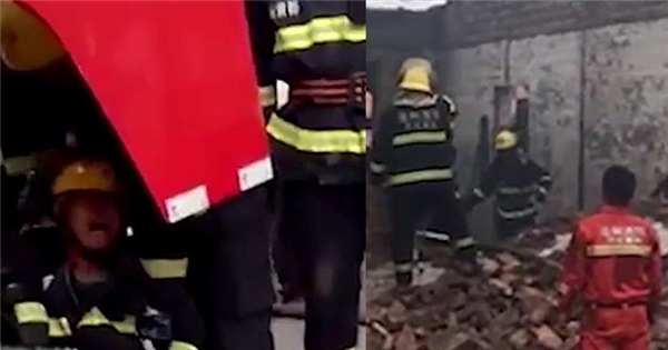 Không thể cứu vợ khỏi đám cháy, người lính cứu hỏa bật khóc thảm thiết