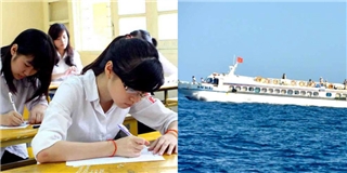 Cảnh sát hộ tống đề thi THPT quốc gia vượt biển ra Lý Sơn