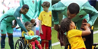 Ronaldo đốn tim fan hâm mộ khi có hành động đẹp với cô bé khuyết tật