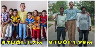 Em bé nặng nhất thế giới nay đã là cậu bé 8 tuổi cao lớn nhất thế giới